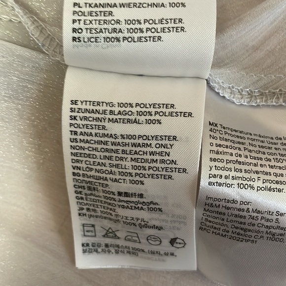 H&M Sliver Long Sleeve Sheer Top - Picture 6 of 6